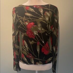 Floral Long Sleeve Women's Top